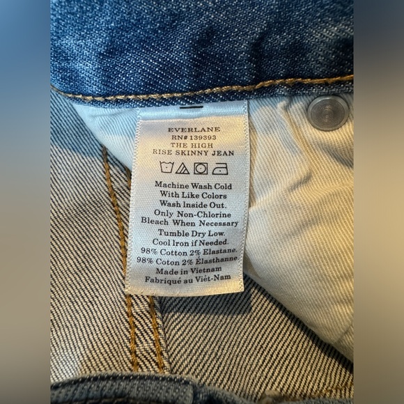 EVERLANE Womens THE HIGH
RISE SKINNY JEAN. SIZE 27 Regular - Picture 5 of 8